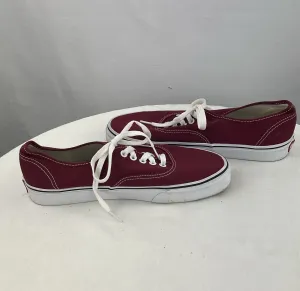 Van's Unisex Off The Wall Red Canvas Low Top Skate Shoes Men 9/Women 10.5 NWOB