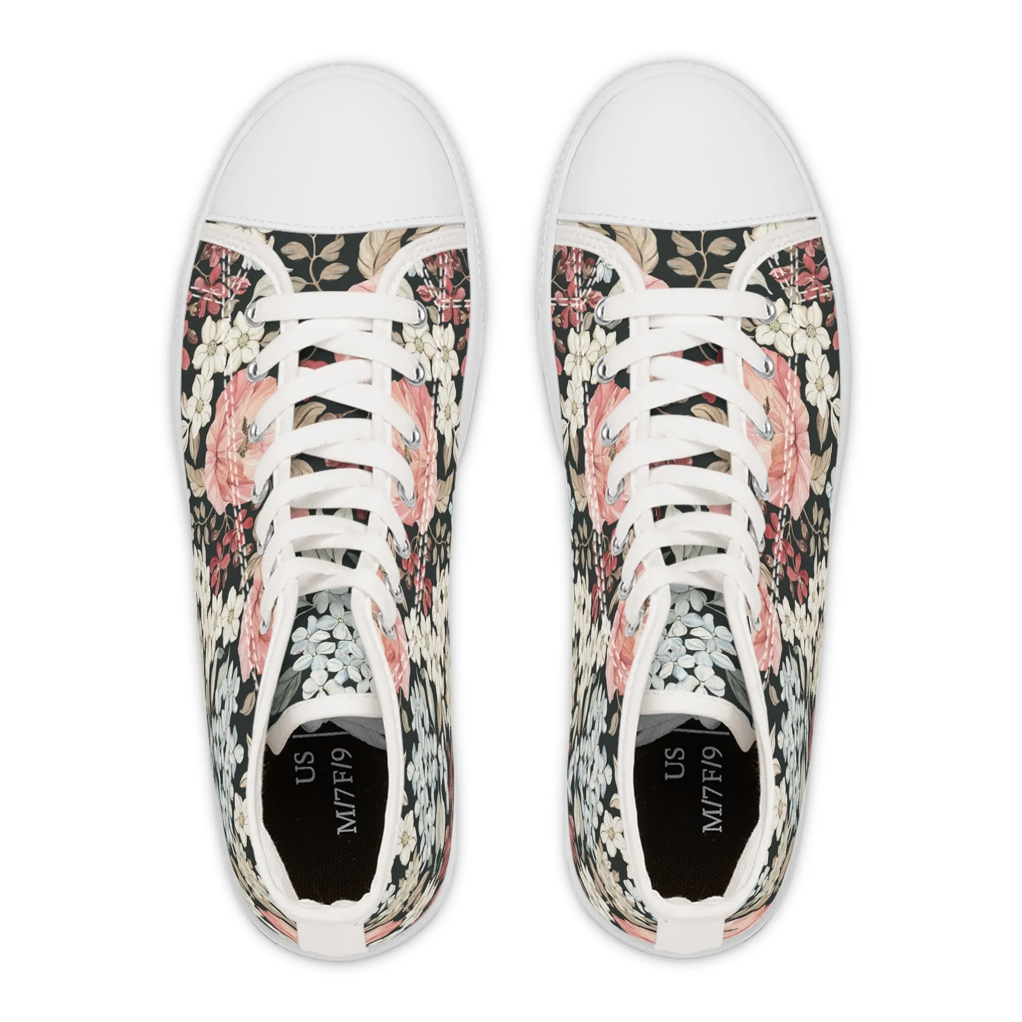 Vintage Flowers Women's High Top Sneakers