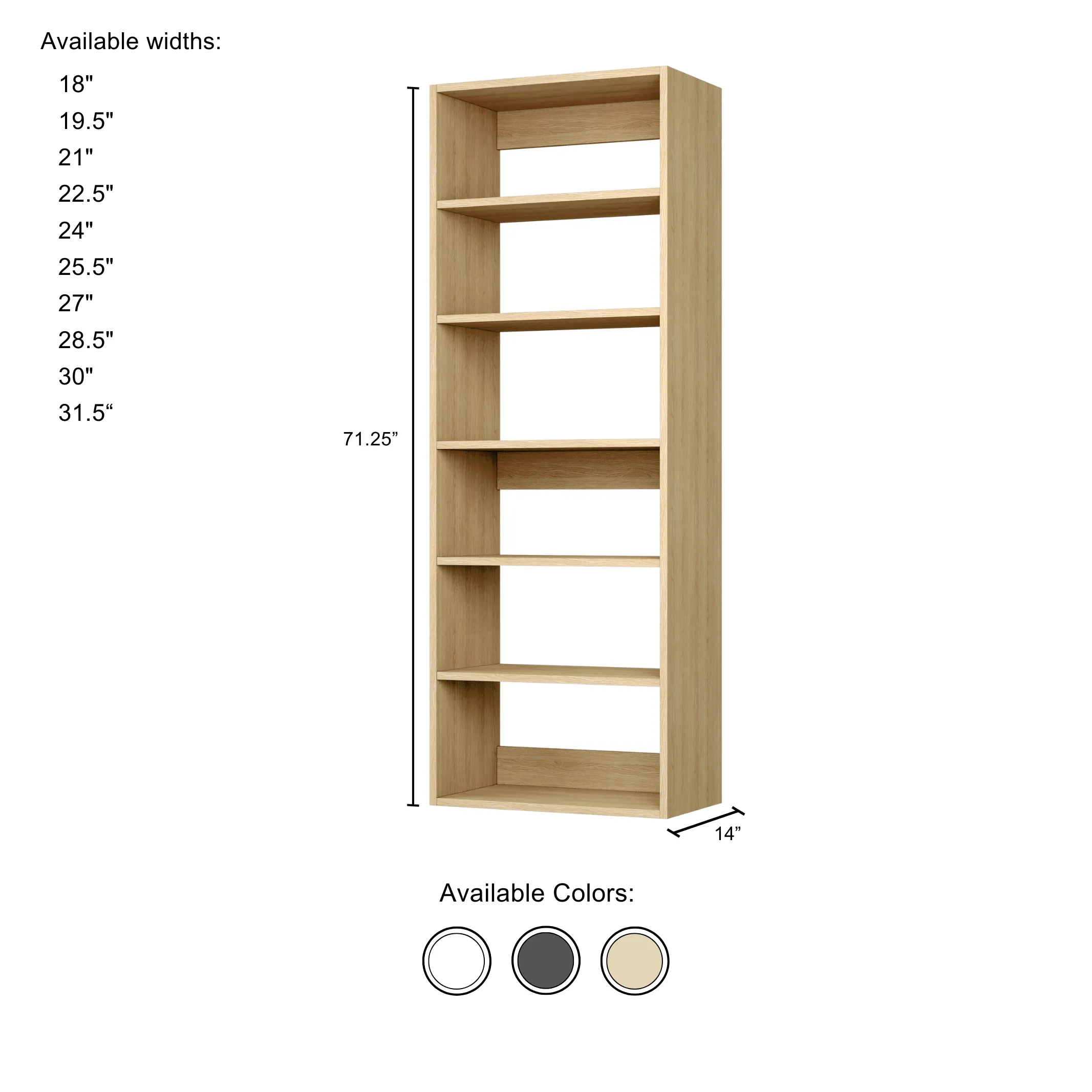 Vista Shelf Closet Tower