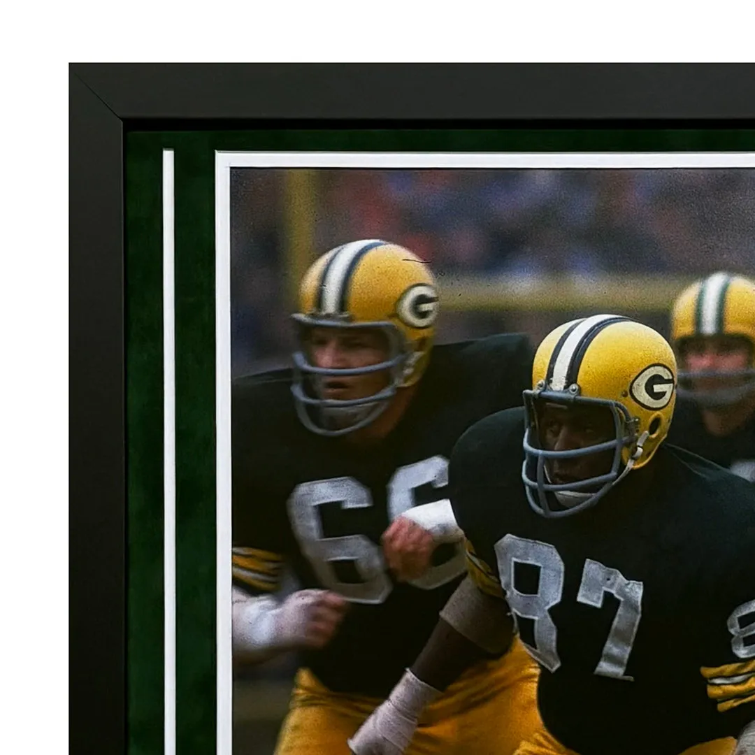 Willie Davis HOF 81 Hand Signed & Framed Green Bay Packers 16x20 Football Photo