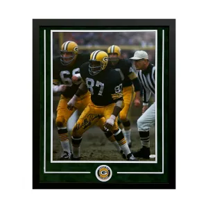 Willie Davis HOF 81 Hand Signed & Framed Green Bay Packers 16x20 Football Photo