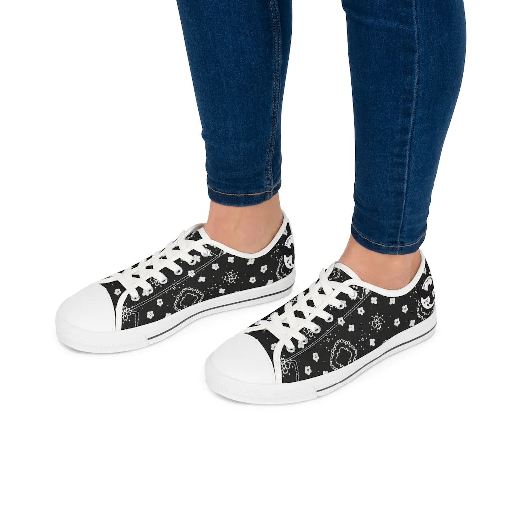 Women's Crowgodshi Black Colors Low Top Sneakers