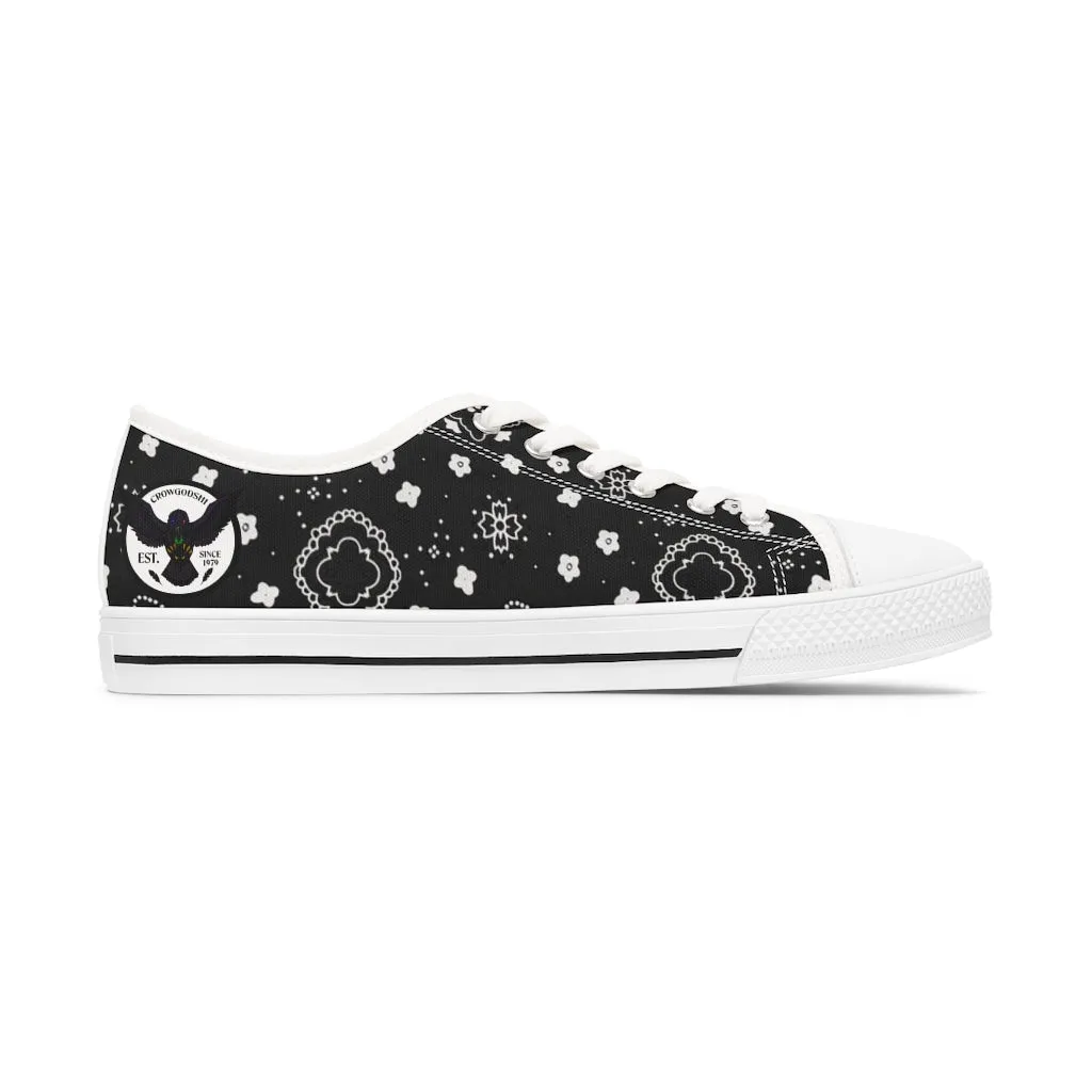 Women's Crowgodshi Black Colors Low Top Sneakers