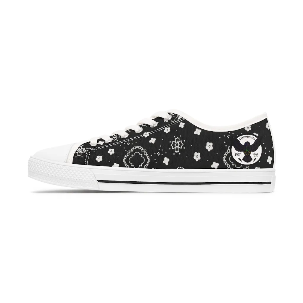 Women's Crowgodshi Black Colors Low Top Sneakers