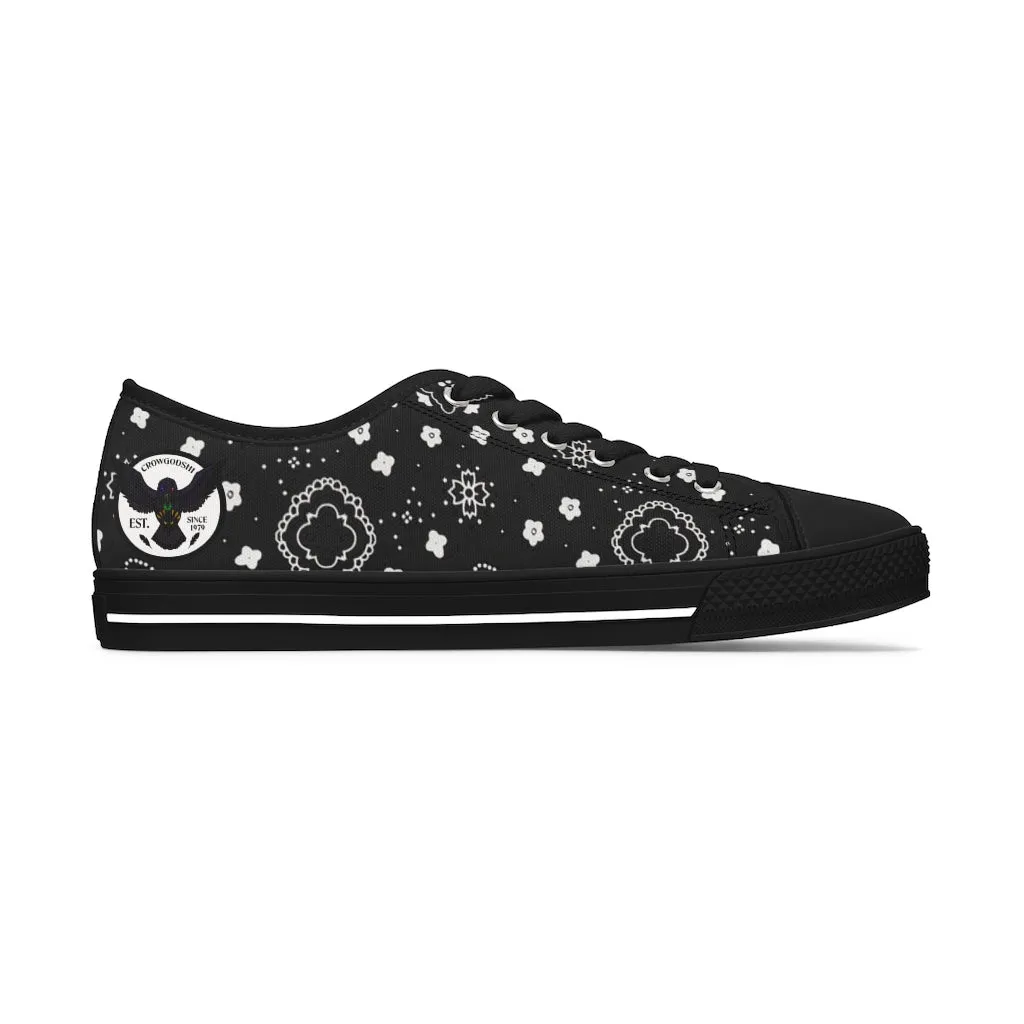 Women's Crowgodshi Black Colors Low Top Sneakers