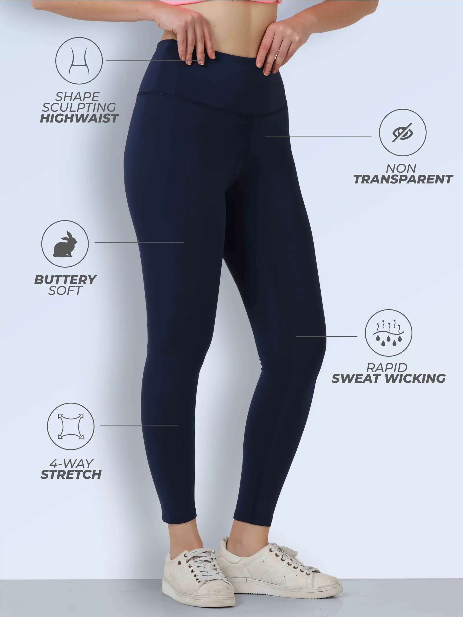 Women's High Waisted Squat Proof Sports Leggings