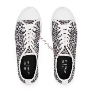 Women's Leopard Print Low Top Canvas Sneakers