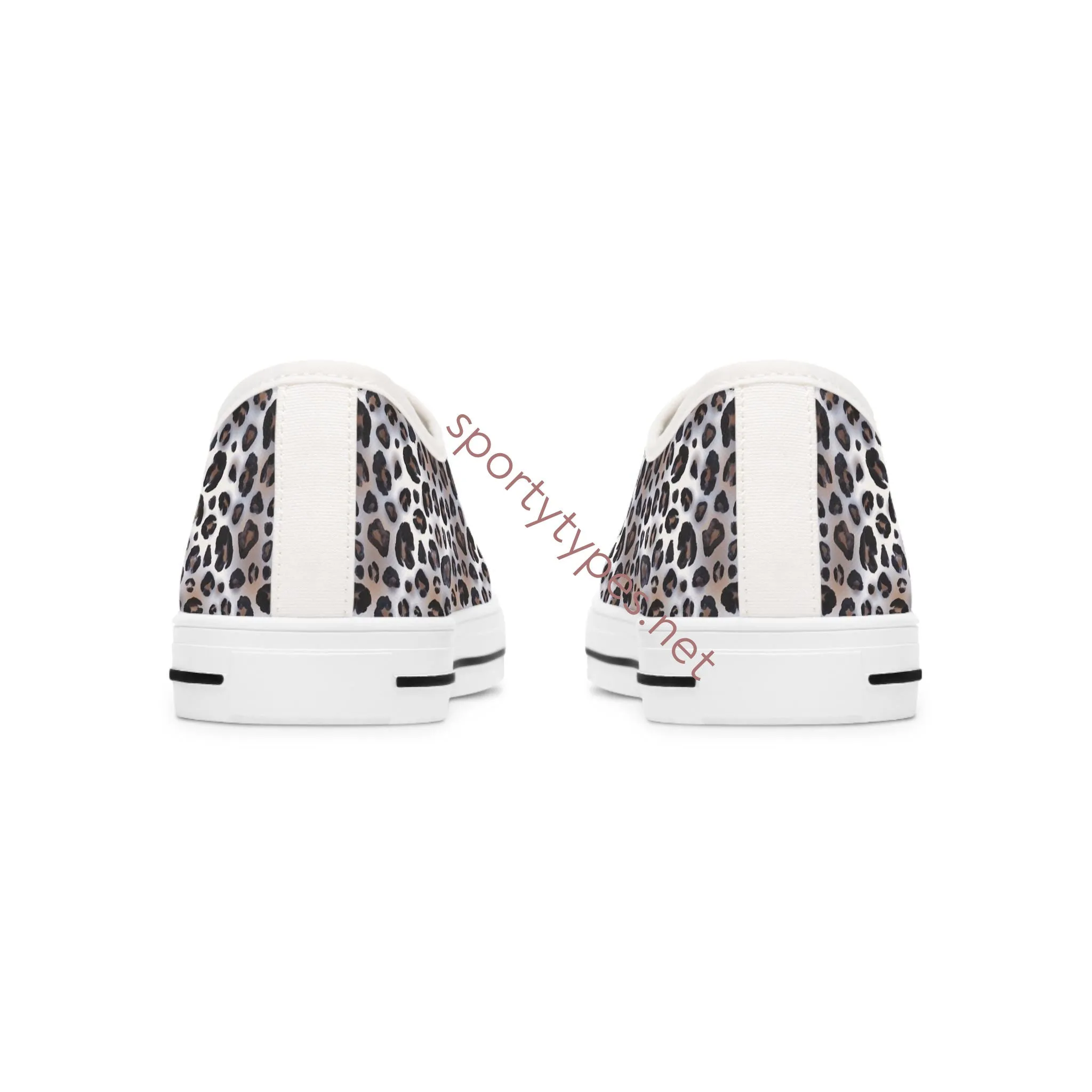 Women's Leopard Print Low Top Canvas Sneakers