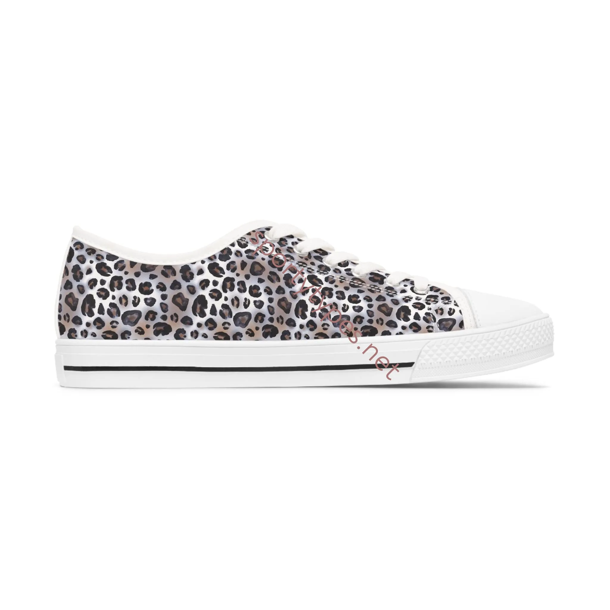 Women's Leopard Print Low Top Canvas Sneakers