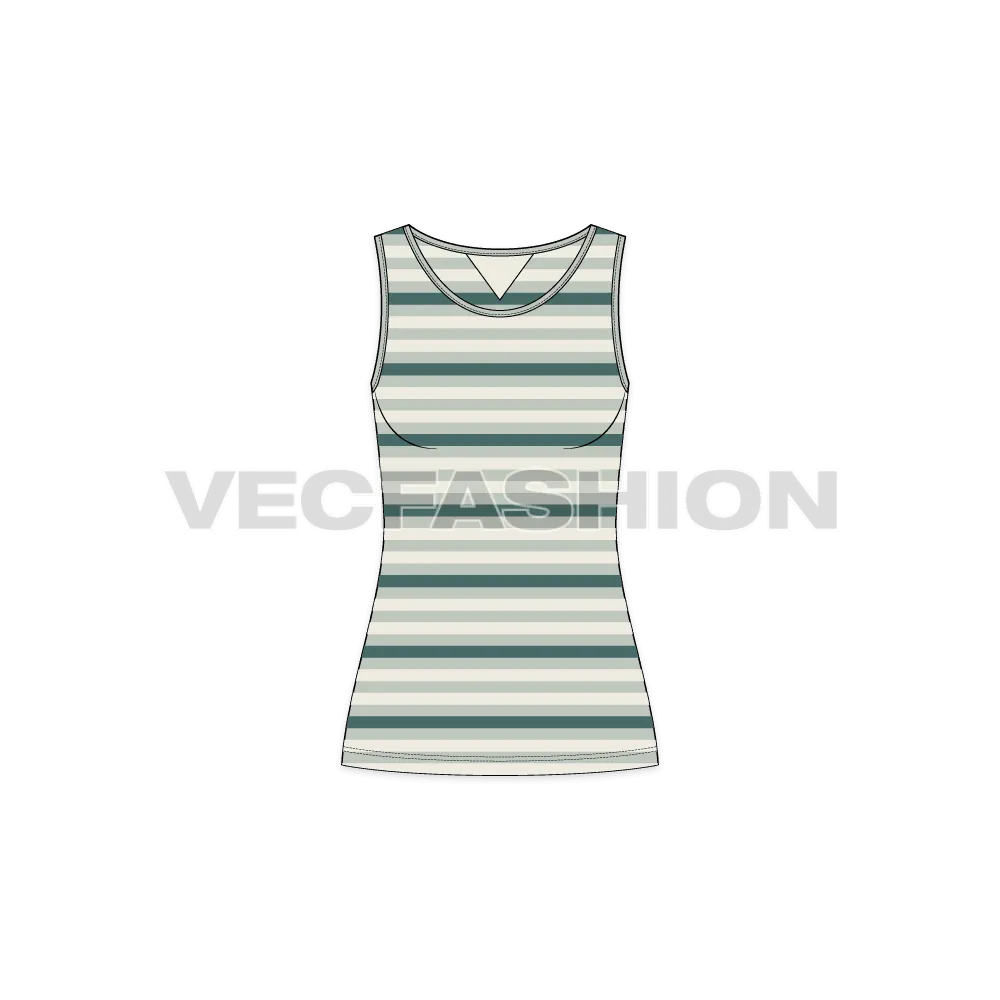 Women's Striped Training Tank