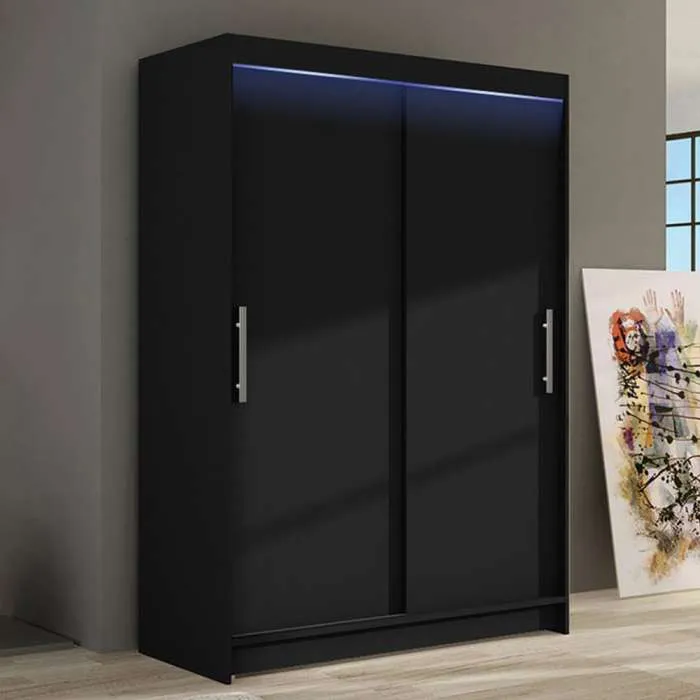 Wye I 120cm Sliding Door Wardrobe Black