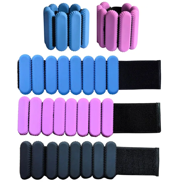 Yoga Fitness Adjustable Silicone Weight-bearing Bracelet Strength Exercise Equipment, Weight: 450g(Purple)